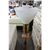 Image 2 : MID CENTURY TEAK FINISH FLOOR LAMP WITH MILK GLASS SHADE