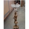 Image 2 : BRASS AND CRYSTAL ASH TRAY STAND