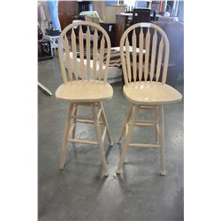 2 SWIVEL BAR STOOLS