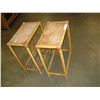 Image 1 : PAIR OF RATTAN ENDTABLES
