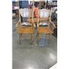Image 1 : 2 OAK PRESS BACK CHAIRS