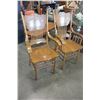 Image 2 : 2 OAK PRESS BACK CHAIRS