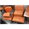 Image 1 : 2 ORANGE CHAIRS W/ FOOTSTOOLS