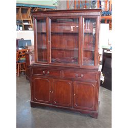 KNETCHEL MAHOGANY 2 PIECE CHINA CABINET