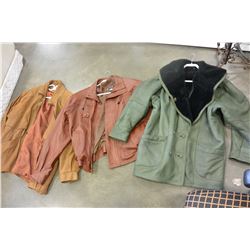 3 LEATHER JACKETS DEMI LEATHERS, AMER BROS, GREEN FURY