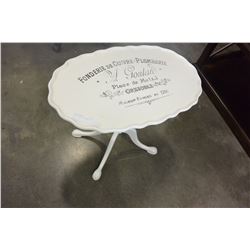 WHITE TILT TOP TABLE
