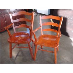 PAIR VILAS MAPLE CAPTAINS CHAIRS