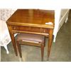 Image 1 : CASED SINGER SEWING MACHINE WITH STOOL AND SEWING CONTENTS