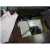 Image 4 : CASED SINGER SEWING MACHINE WITH STOOL AND SEWING CONTENTS