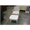 Image 1 : WHITE CHAIR AND FOOTSTOOL