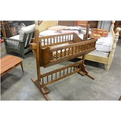 OAK DOLL BASSINET