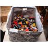 Image 1 : LARGE CLOTH BASKET WITH OVER 200 TOYS, SOME VINTAGE