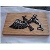Image 1 : CARVED WOOD PLAQUE BY LIZ CAMPBELL MUSQUEAM BC, OF COAST SALISH EAGLE AND WHALE