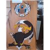 Image 1 : NATIVE PAINTED WOOD PLAQUE