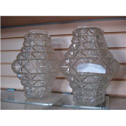 PAIR OF MID-CENTURY GLASS SHADES