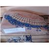 Image 3 : RHINESTONE NECKLACE AND EARRINGS AND GYPSY BELT