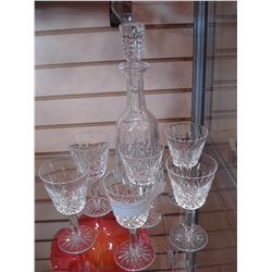 CRYSTAL DECANTER AND GLASSES