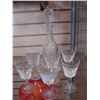 Image 1 : CRYSTAL DECANTER AND GLASSES