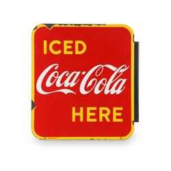 Coca-Cola Porcelain Flange Sign