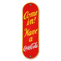 Coca-Cola Porcelain Door Push