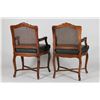 Image 3 : Cane & Leather Carved Chairs