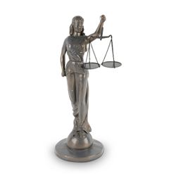 Lady Justice Spelter Statuette