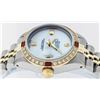 Image 6 : Rolex Ladies 2 Tone 14K MOP & Ruby Diamond Datejust Wriswatch