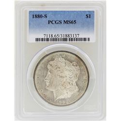 1880-S $1 Morgan Silver Dollar Coin PCGS MS65