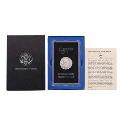 1884-CC $1 Morgan Silver Dollar Coin Uncirculated w/ Box GSA & COA