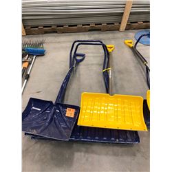 3 Grant Snow Shovels, 18", 20 3/4" with steel lip & 36"