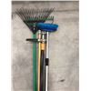 Image 1 : 2 Lawn rakes, Fiskars weed tool & Simoniz vehicle washing brush