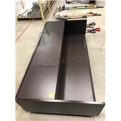 Brown Office Desk adder with keyboard slide out mounted underneath 49" x 24" x 29 1/2", Brown Office