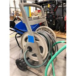 Earth Way High-Output Spreader, Suncast Hosemobile with garden hose, Ames fold&store with garden hos