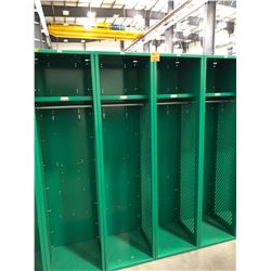 Penco Green Lockers (x4) - 18" x 72" x 18", 1-shelf, 1-coat hanger rod and 2-hooks