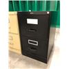 Image 2 : Tan file cabinet 2 drawers 18" x 28" x 29" comes with no key, Black file cabinet 2 drawers 18" x 28"
