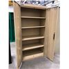 Image 2 : Tan cabinet 36" x 20" x 72" with 4 adjustable shelves, no key