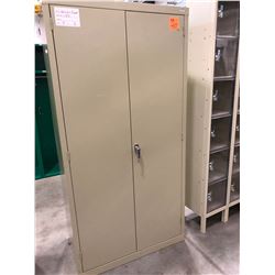 Grey cabinet 36" x 20" x 72" with 4 adjustable shelves, no key