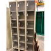 Image 2 : Wallet Lockers 36" x 78" x 12", 2 sections with 18 storage spots & comes with bag of lock and keys.