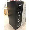 Image 2 : File cabinet 4 drawer black no key 18" x 52" x 28 1/2"