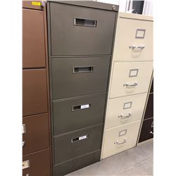 File cabinet 4 drawer dark grey no key 18" x 51" x 28"