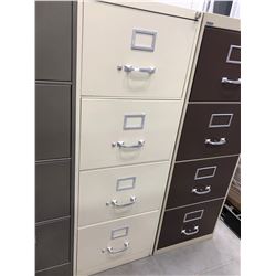 File cabinet 4 drawer off white no key 18" x 52" x 26 1/2