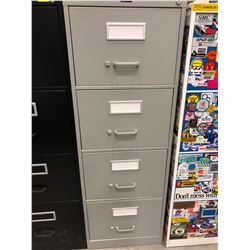 File cabinet 4 drawer grey no key 18" x 52" x 26 1/2