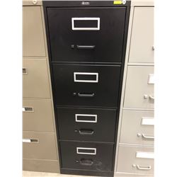 File cabinet 4 drawer black no key 18" x 52" x 26 1/2