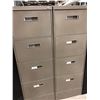 Image 1 : 2 File cabinets 4 drawer dark grey no key 18" x 52 1/2" x 28 1/2"