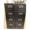 Image 1 : 2 File cabinet 4 drawer black no key 18" x 52" x 26 1/2"