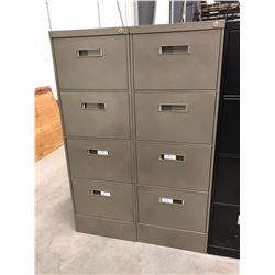 2 File cabinet 4 drawer dark grey no key 18" x 52" x 28 1/2"
