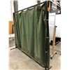 Image 1 : Wilson welding curtain 10' x 73" black steel frame green material