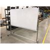 Image 1 : Rolling erasable white board 73 3/4" x 40 1/4" overall height 69"