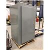 Image 2 : Steel enclosure 42" x 41" x 72 1/2" grey powder coat paint, 3 doors, removable roof, cutouts/hole sa