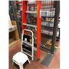 Image 2 : Fiber glass 8' ladder, White stepping stool & Renegade 2 step portable stool